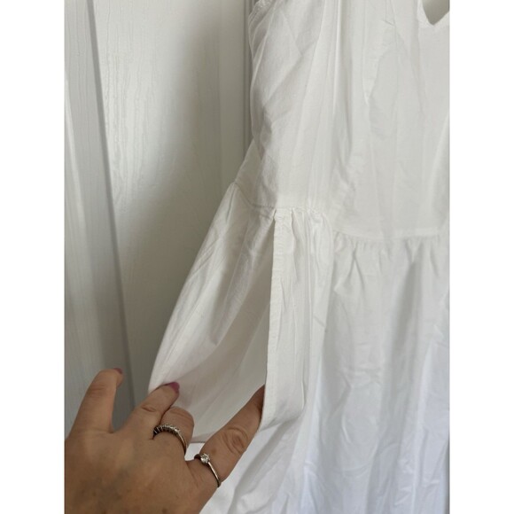 NWT Old Navy Lined White Cotton 3X Women’s Dress Sleeveless Pockets Summer Long - Picture 3 of 8